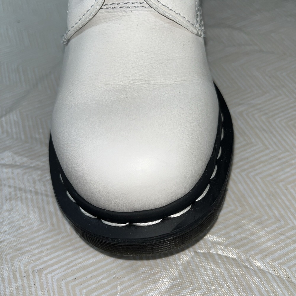 Dr Martens Womens 1460 Pascal HDW Sz 8 White Combat Comfort Retro Y2K 90s Grunge - Picture 12 of 16